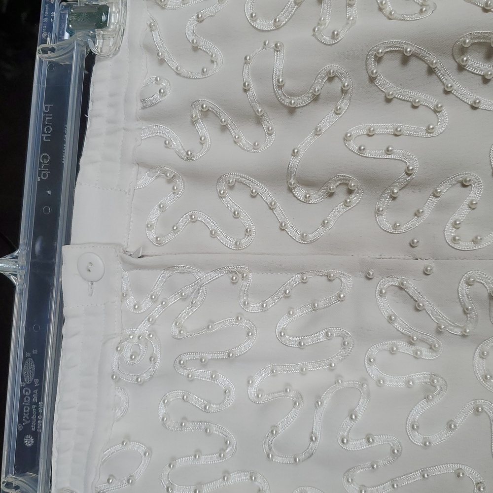 Embellished Ivory Two-Piece Jacket and Skirt Set - Picture 11 of 13